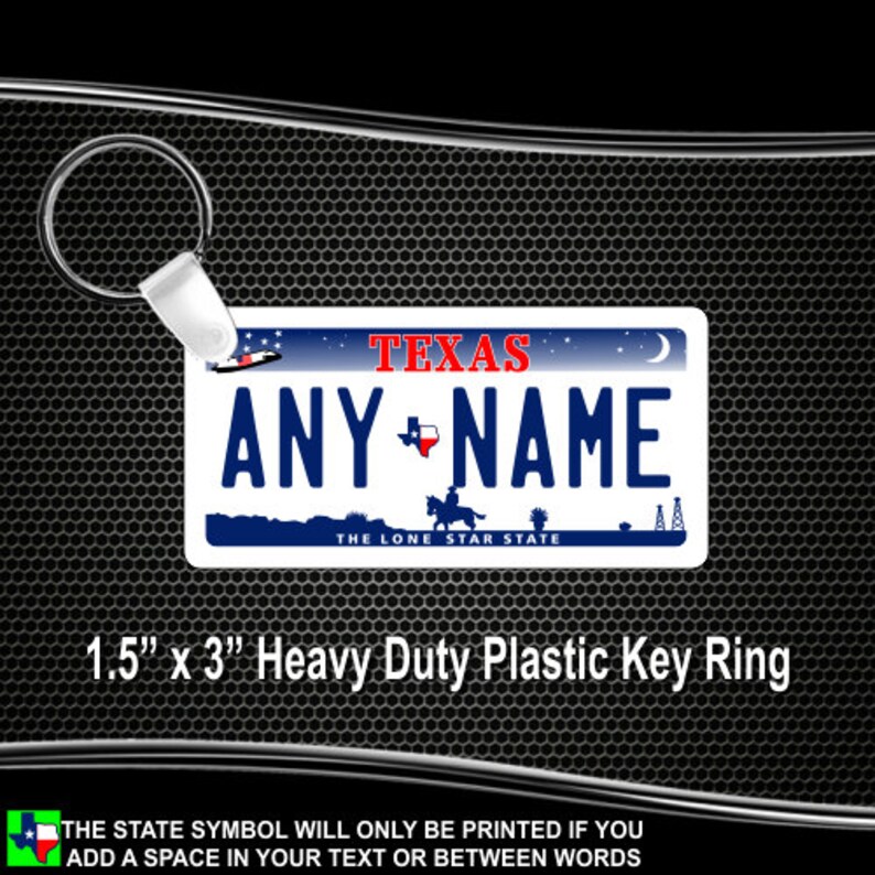 Personalized Texas Novelty License Plates 5 Sizes for toy Etsy