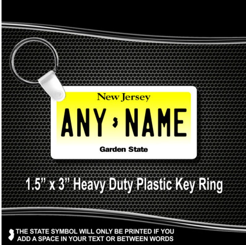 Personalized New Jersey Novelty License Plates 5 Sizes for Etsy