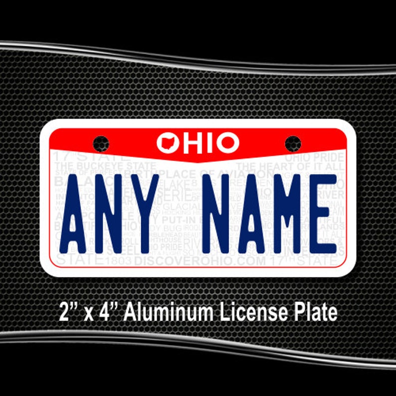 Personalized Ohio Novelty License Plates 5 Sizes for toy Etsy