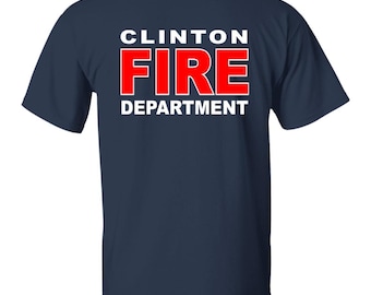 Clinton Fire Department T-shirt 0- Printed front and back