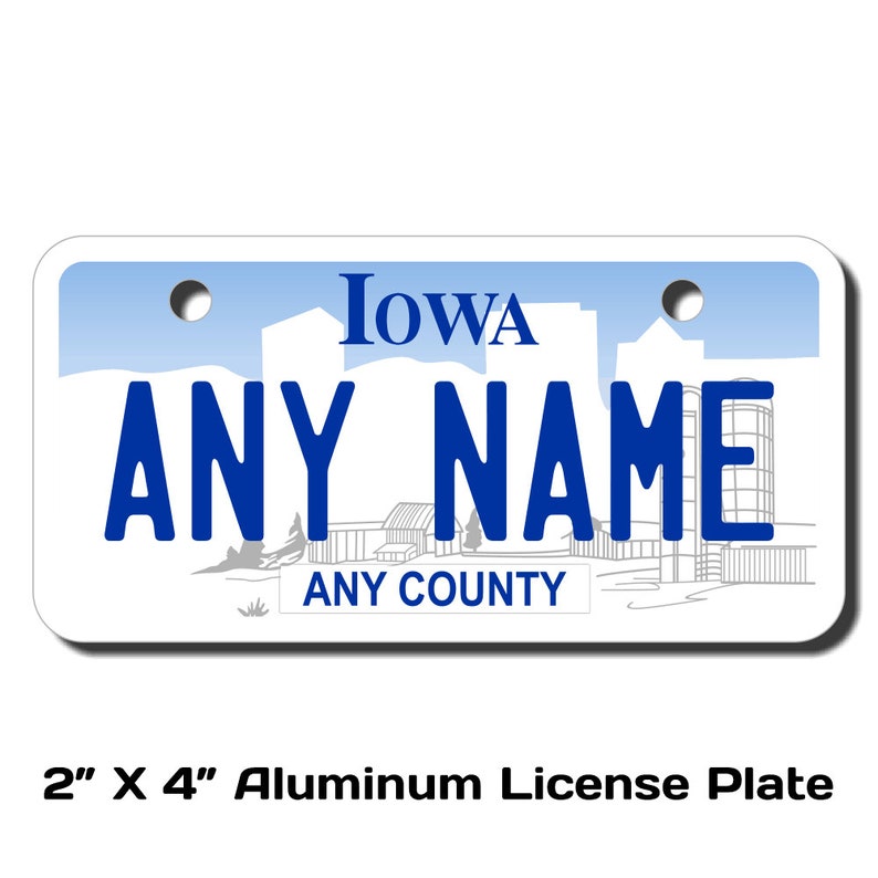 Personalized Iowa Novelty License Plates 5 Sizes for Toy Etsy