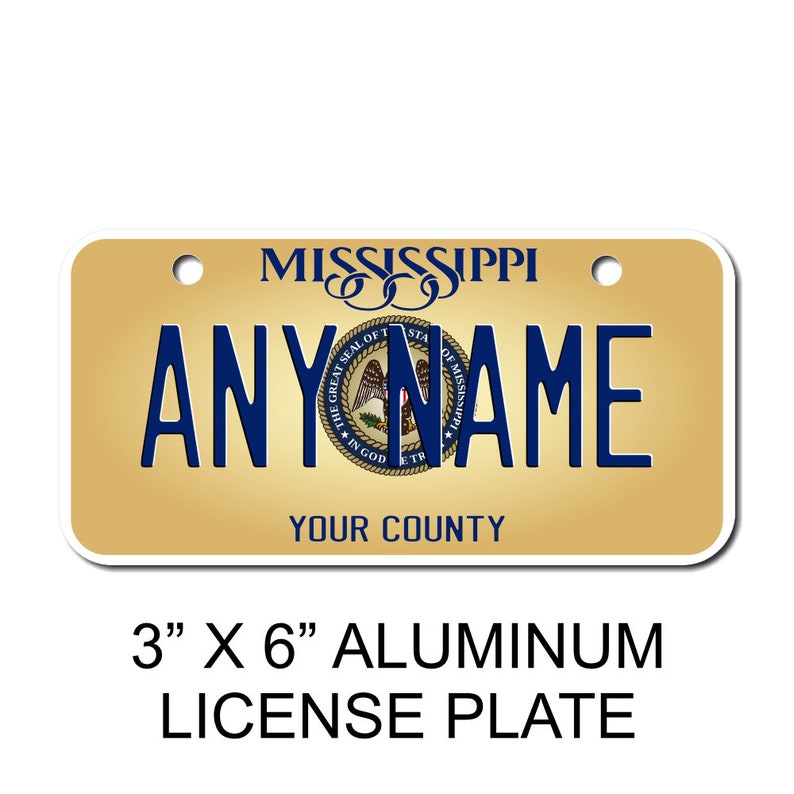 Personalized Mississippi Novelty License Plates 5 Sizes for Etsy