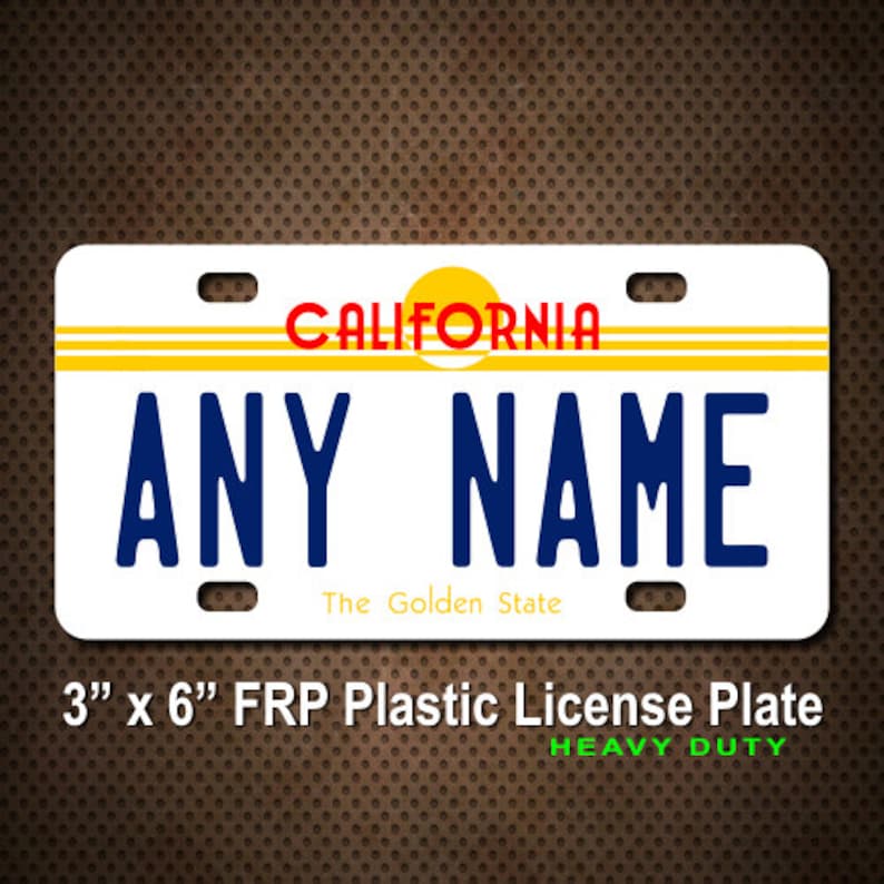 Personalized California Novelty License Plates 5 Sizes for Etsy