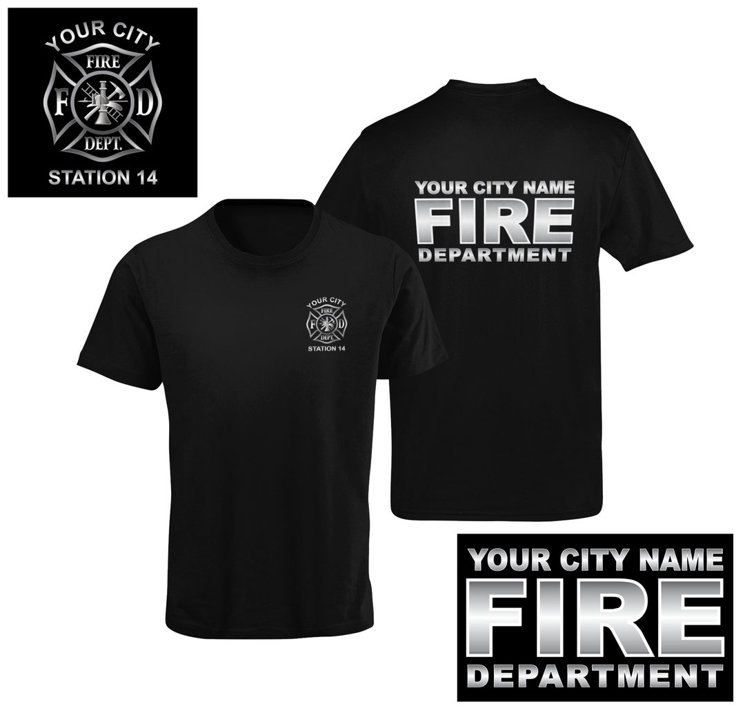 Personalized Fire Department Tshirt Your Department Made Etsy