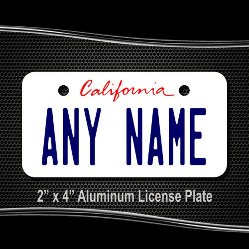 Personalized California License Plates Any Name choose your Etsy