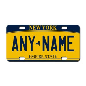 Personalized 3&quot; X 6&quot; New York Souvenir Plastic License Plate  - You Choose the Text for the plate