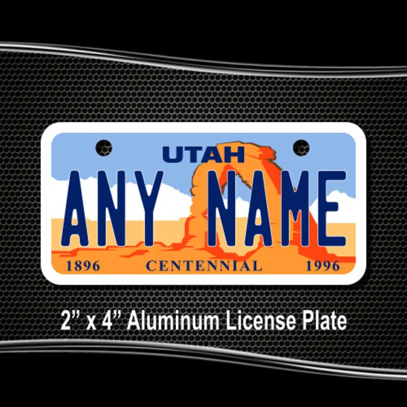 Personalized Utah Novelty License Plates 5 Sizes for toy Etsy