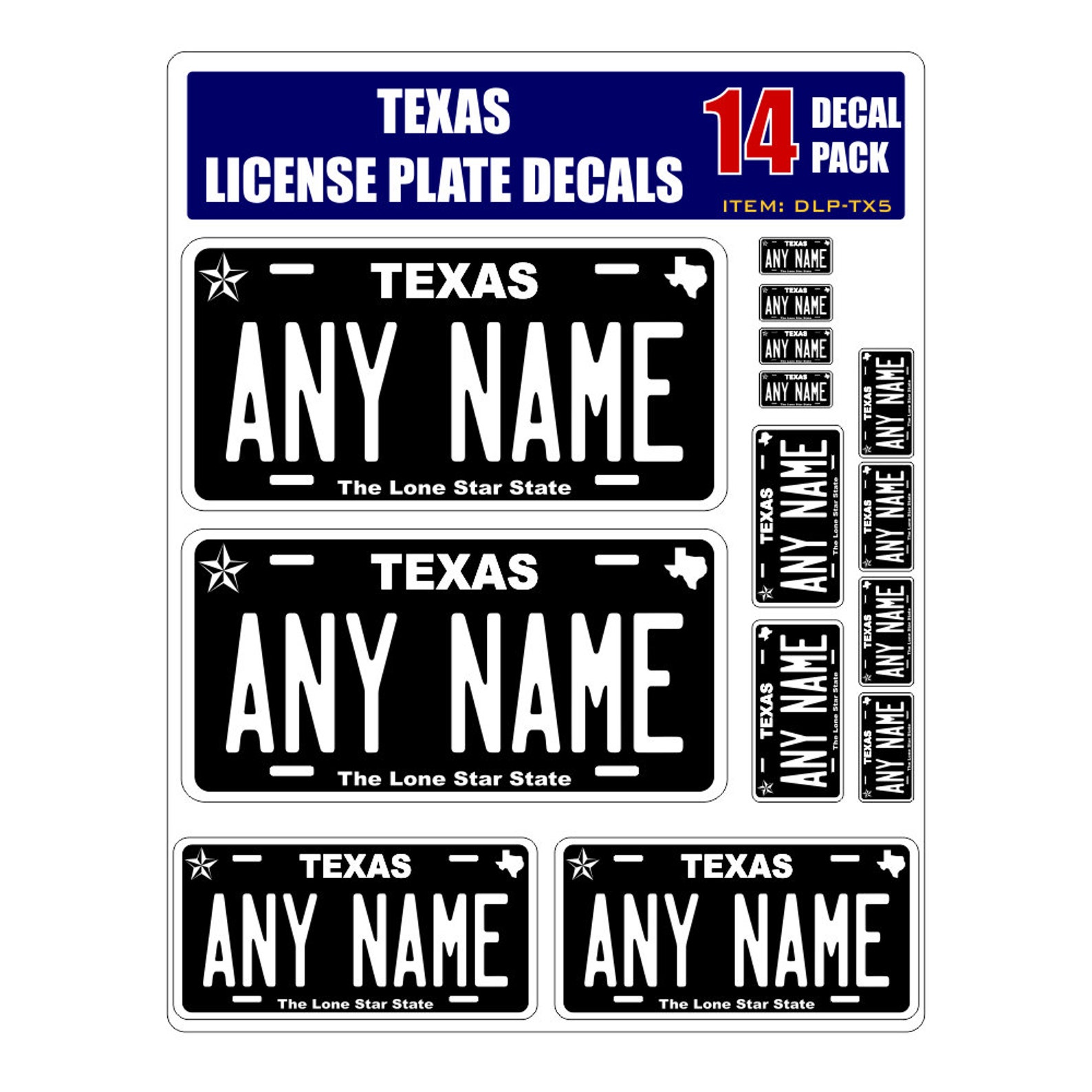 Personalized Texas License Plate