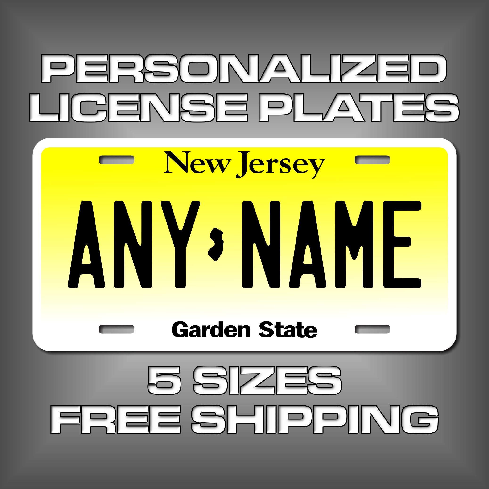 New Jersey Shore License Plate Personalized Custom Auto Bike Moped Motorcycle 