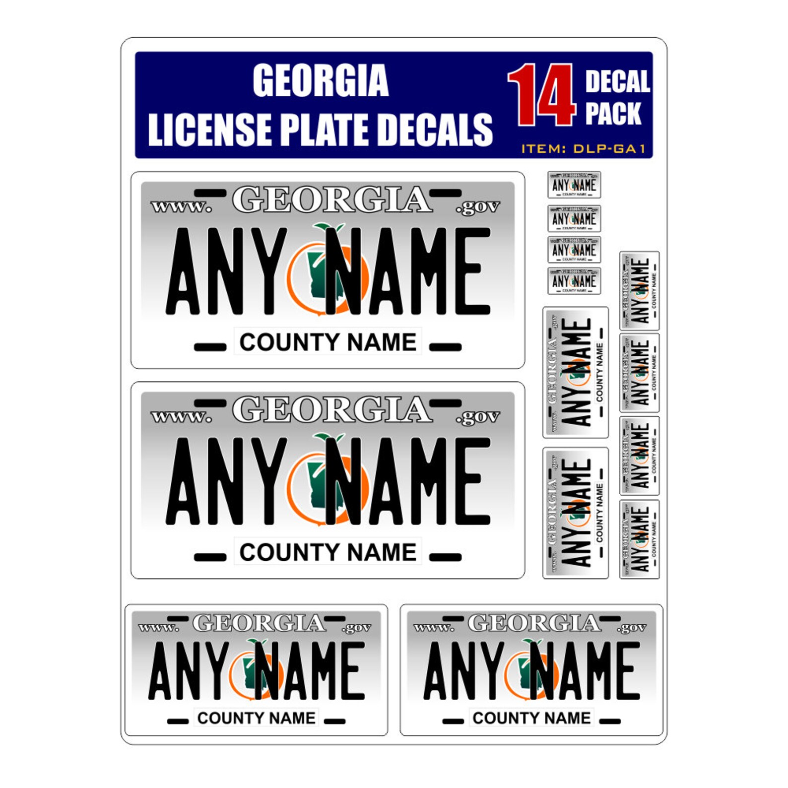 Personalized License Plate Decals Stickers Version 1 Etsy