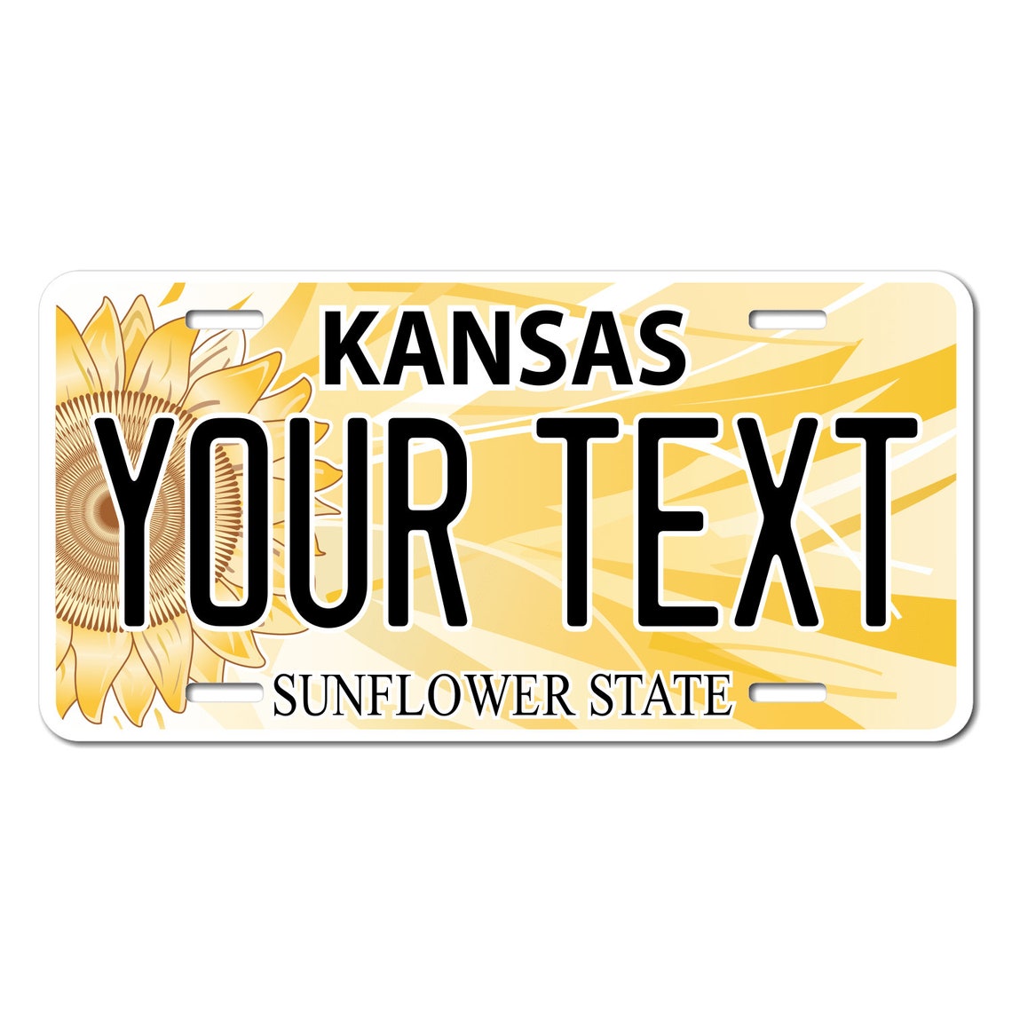 Personalized Kansas Sunflower State Novelty License Plate 5 Etsy