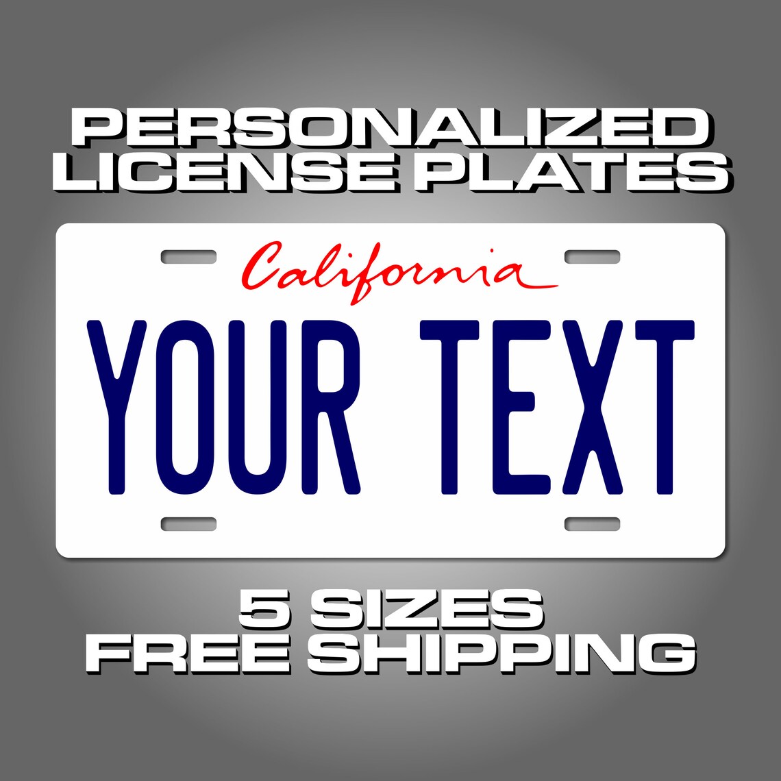 Personalized California Novelty License Plates 5 Sizes for Etsy