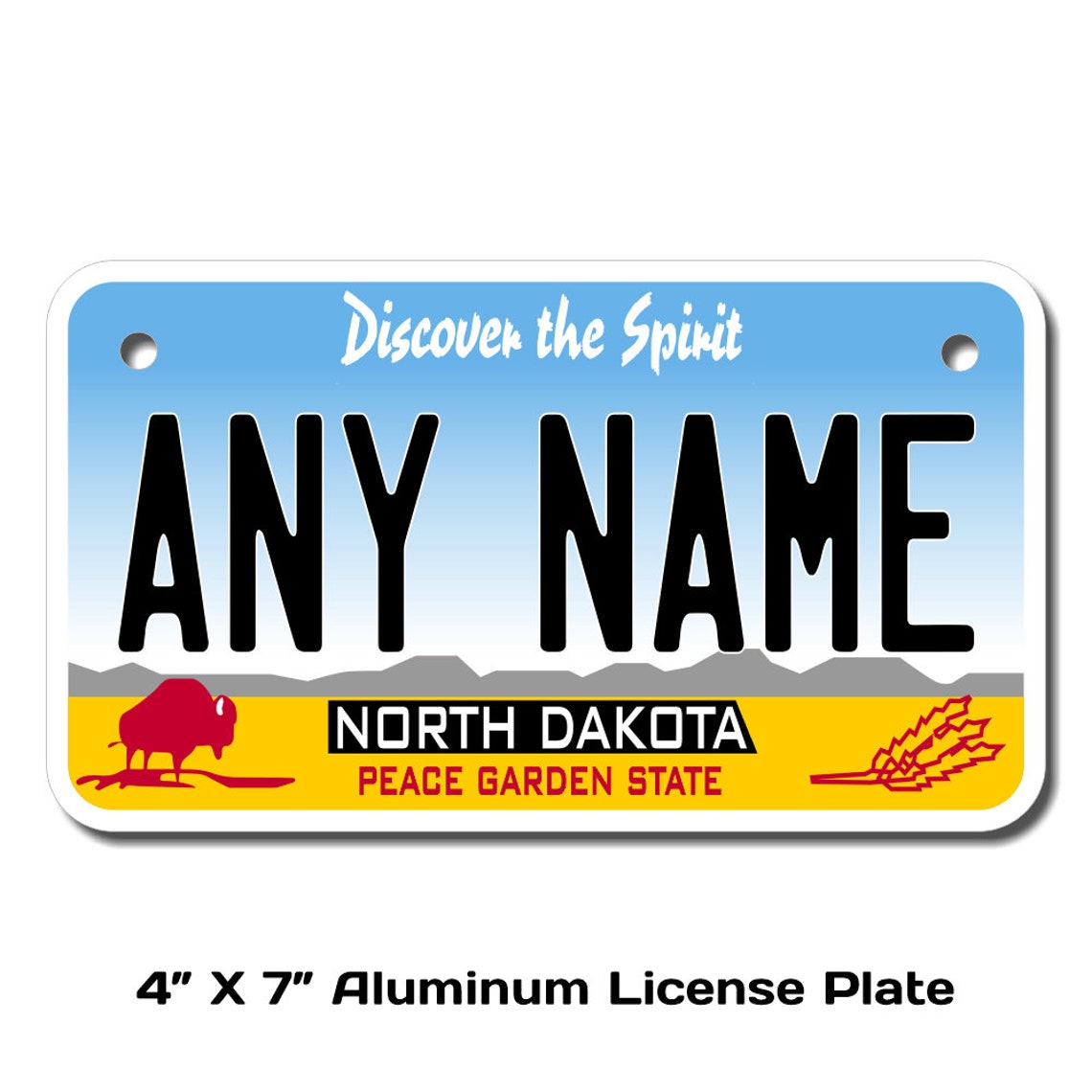 Personalized North Dakota Novelty License Plates 5 Sizes for Etsy