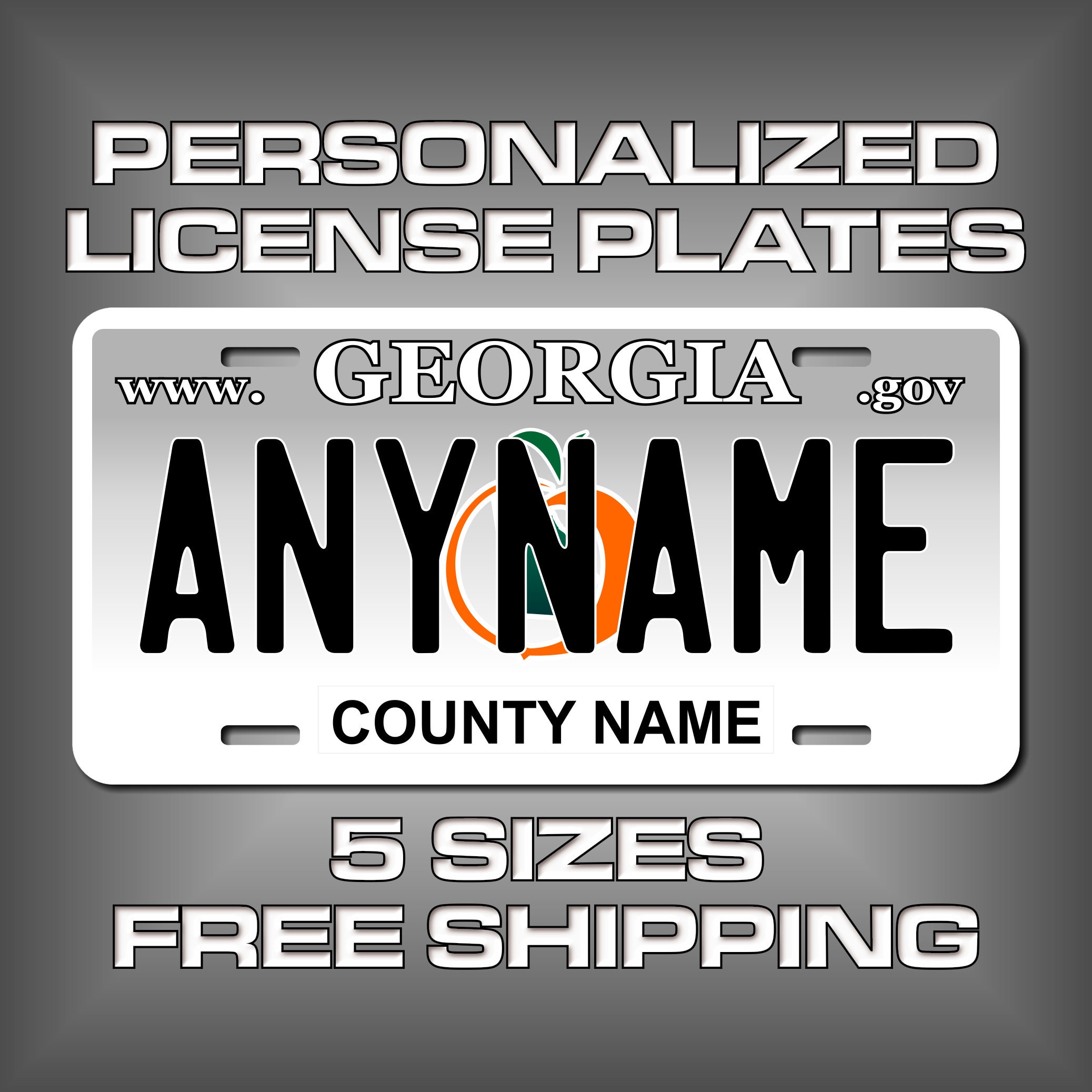 Personalized Novelty License Plates 5 Sizes for Toy Etsy
