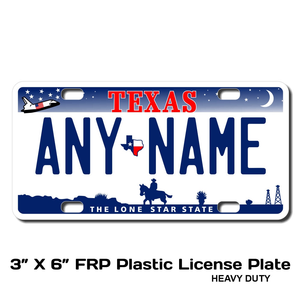 Personalized Texas Novelty License Plates 5 Sizes for toy Etsy