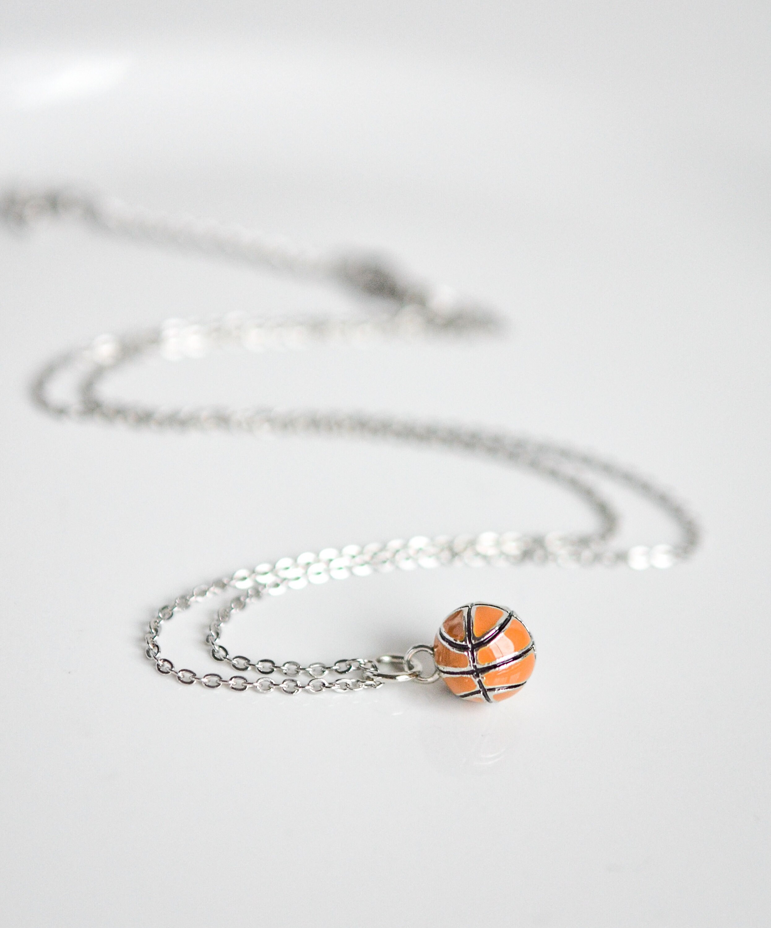 Basketball Necklace Basketball Charm Basketball Team Gifts Etsy