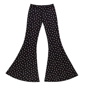 Women’s Pants, High Waisted Pants, Bell Bottoms, High Waist Flares, Stretchy Pants, Gifts For Her, Wide Leg Pants, Leggings, Hippie, Boho