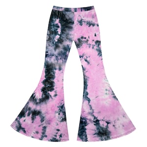 Women’s Pants, High Waisted ell Bottoms, High Waist Flares, Stretchy Pants, Gifts For Her, Wide Leg Pants, Tie dye, Leggings, Hippie, Boho