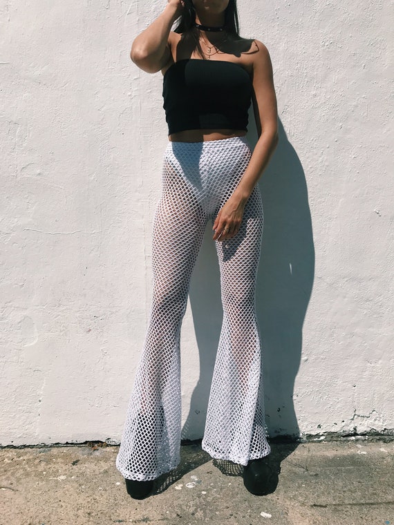 fishnet bell bottoms