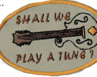 MANDOLIN Shall We Play A Tune? Iron On Patch