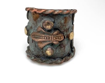 Milan Adjustable Copper Patina Ring