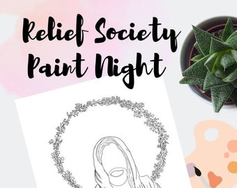 Watercolor Paint Night | Relief Society Activity | Young Women Paint Night Activity | LDS Latter-day Saint Paint Night | Christ Watercolor