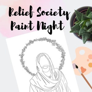 Watercolor Paint Night | Relief Society Activity | Young Women Paint Night Activity | LDS Latter-day Saint Paint Night | Christ Watercolor