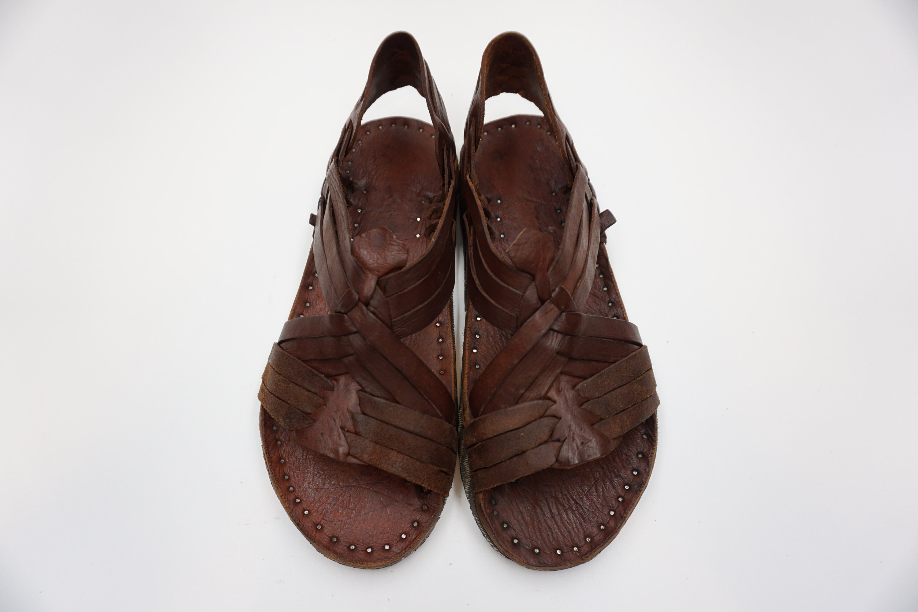 HUARACHE ARAÑITA CRUZADO RUSTICO VINTAGE MEXICAN SANDALS men’s 7 women’s 8 ARAÑITA CRUZADO Rustico Vintage Rustico Oiled  main image 4