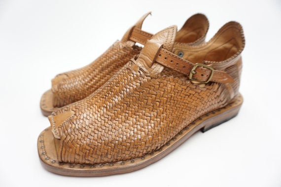 HUARACHES TEJIDO De PALMITA Vintage Brown ''Acme'… - image 4