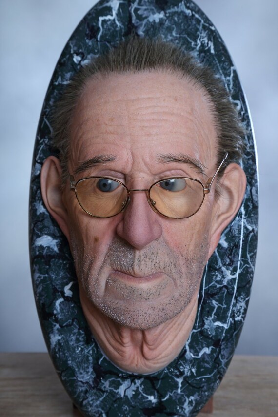 THE OLDMAN MASK siliconemask hyperrealistic mask Etsy