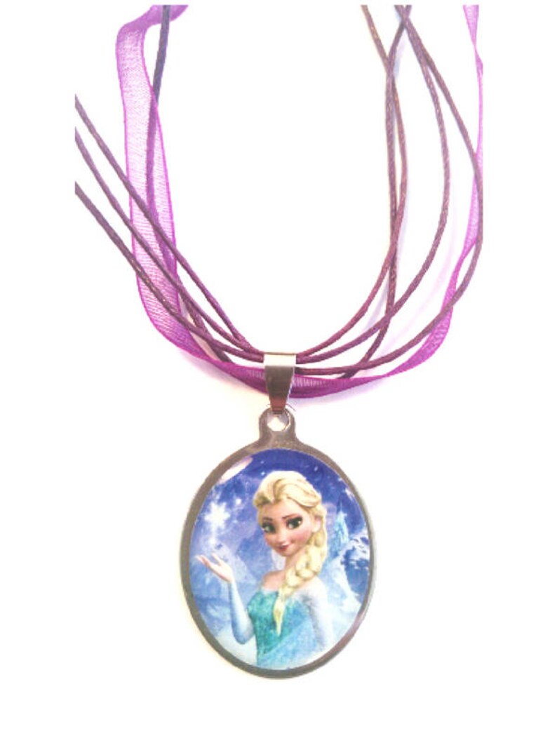Frozen Necklace Elsa Girls Necklaces Disney Princesses Etsy
