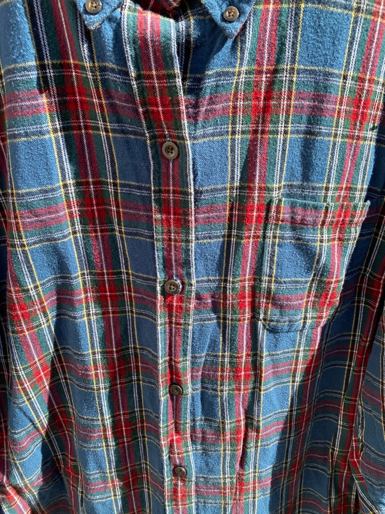 Vintage LL Bean Plaid Flannel Shirt | Etsy