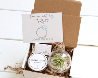 Engagement Gift Box -  Engagement Party Gift - Engaged Couple Gift - Air Plant Gift - Spa Gift Set