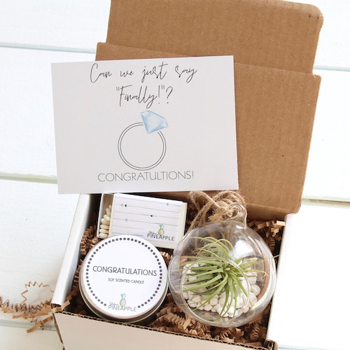 Engagement Gift Box Engagement Party Gift Engaged Couple Etsy