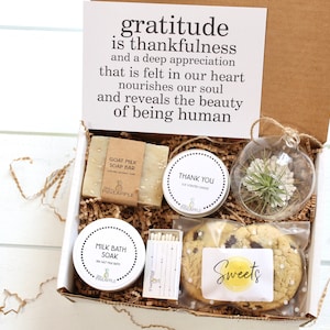 Gratitude Gift Box - Thank You Gift - Teacher Thank You Gift - Appreciation Gift - Spa Gift Set - Spotify Keychain