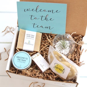 Welcome to the Team Gift Box - Gift -  Team Member Gift Box - Congratulations Gift - Spa Gift Set - Corporate Gift Box
