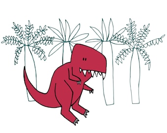 T-Rex Dinosaur Giclée Print