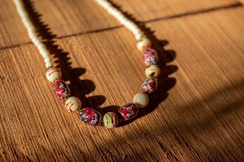Paint Splotch Beaded Necklace
