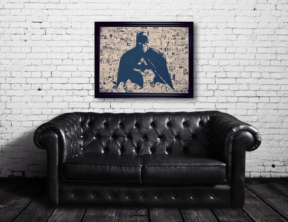 Batman Canvas Not A Print Mid 24x36 Hand Painted Characters Comics On Back Each One Is Unique Batman Canvas Not A Print Mid 24x36 Hand Painted Characters Comics On Back Each One Is Unique