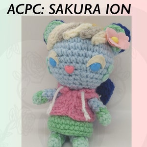 ACPC Sakura Cherry Blossom Ion, made to order, hand made, game amigurumi, AC Ion