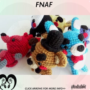 Horror game amigurumi, F N A F plushes, Kawaii F n a f, Amigurumi, Made To Order