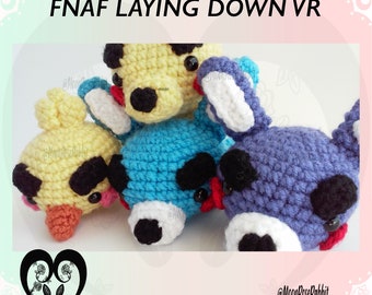 Made to Order, Laying Down F N A F Amigurumis, Plushes, Kawaii Horror plush, Amigurumi, horror amigurumis