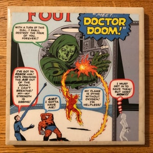 Tile Wall Art – Fantastic Four Meet Dr Doom