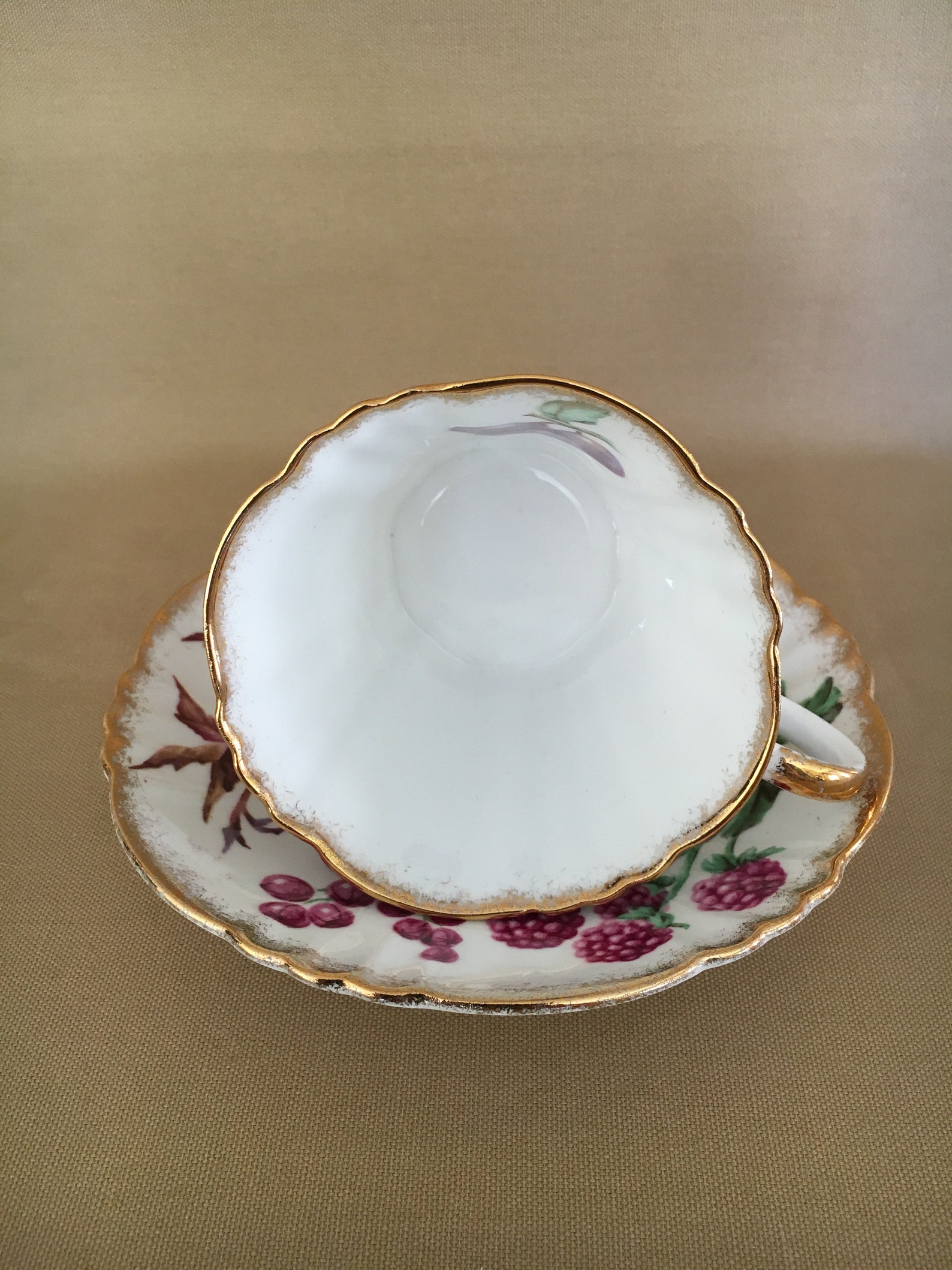 Royal Standard Fine Bone China England, Fruit Pattern Gold Edge Etsy