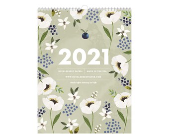 2021 Calendar Etsy etsy calendar 2021