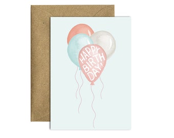 Birthday Card - Balloons (Small)