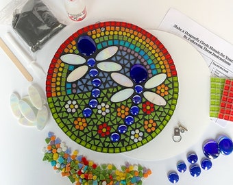 Garden Mosaic Craft Kit, For Adults, Dragonfly, Learn To Mosaic, Garden Decoration Ornament, Craft Supplies, Garden Gift, Housewarming