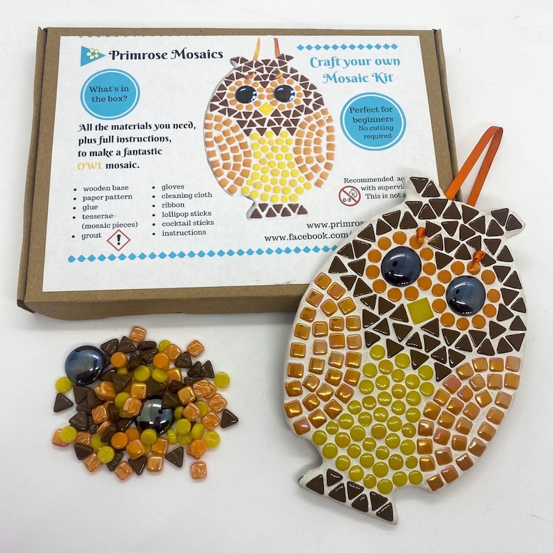 Learn How to Mosaic Owl Mosaic Craft Kit for Kids/adults Etsy