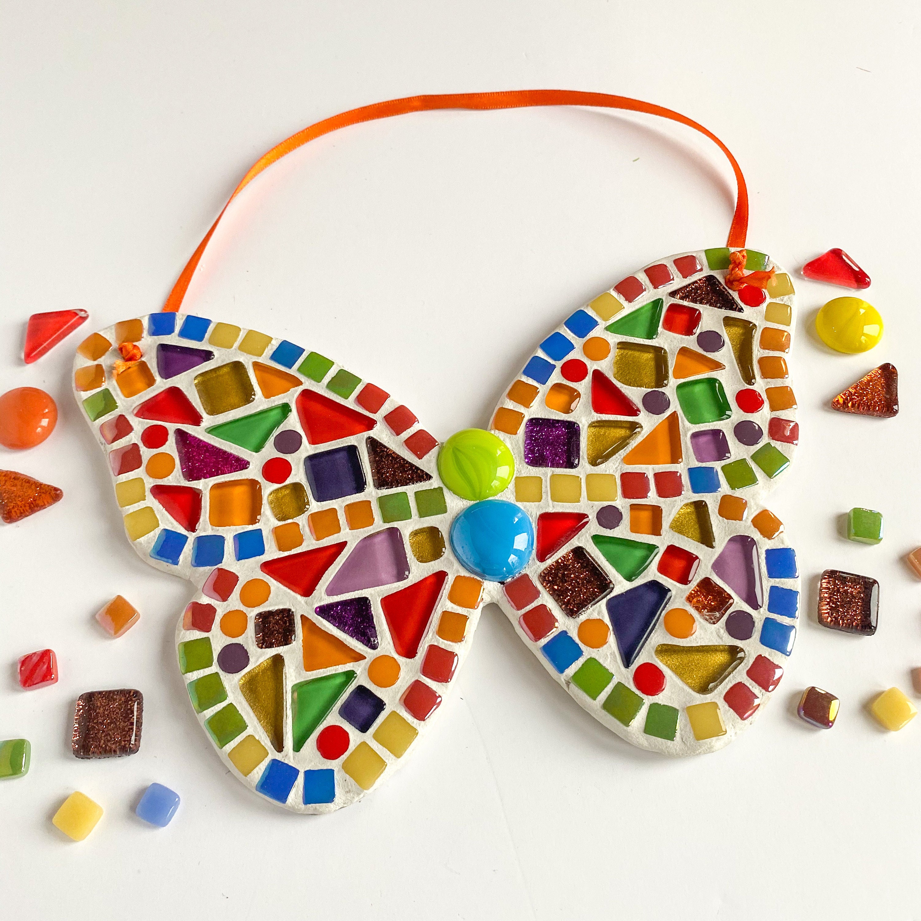 Mosaic Craft Kit for Kids/adults Rainbow Butterfly Make Your Etsy UK