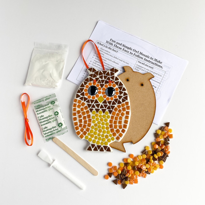 Learn How to Mosaic Owl Mosaic Craft Kit for Kids/adults Etsy